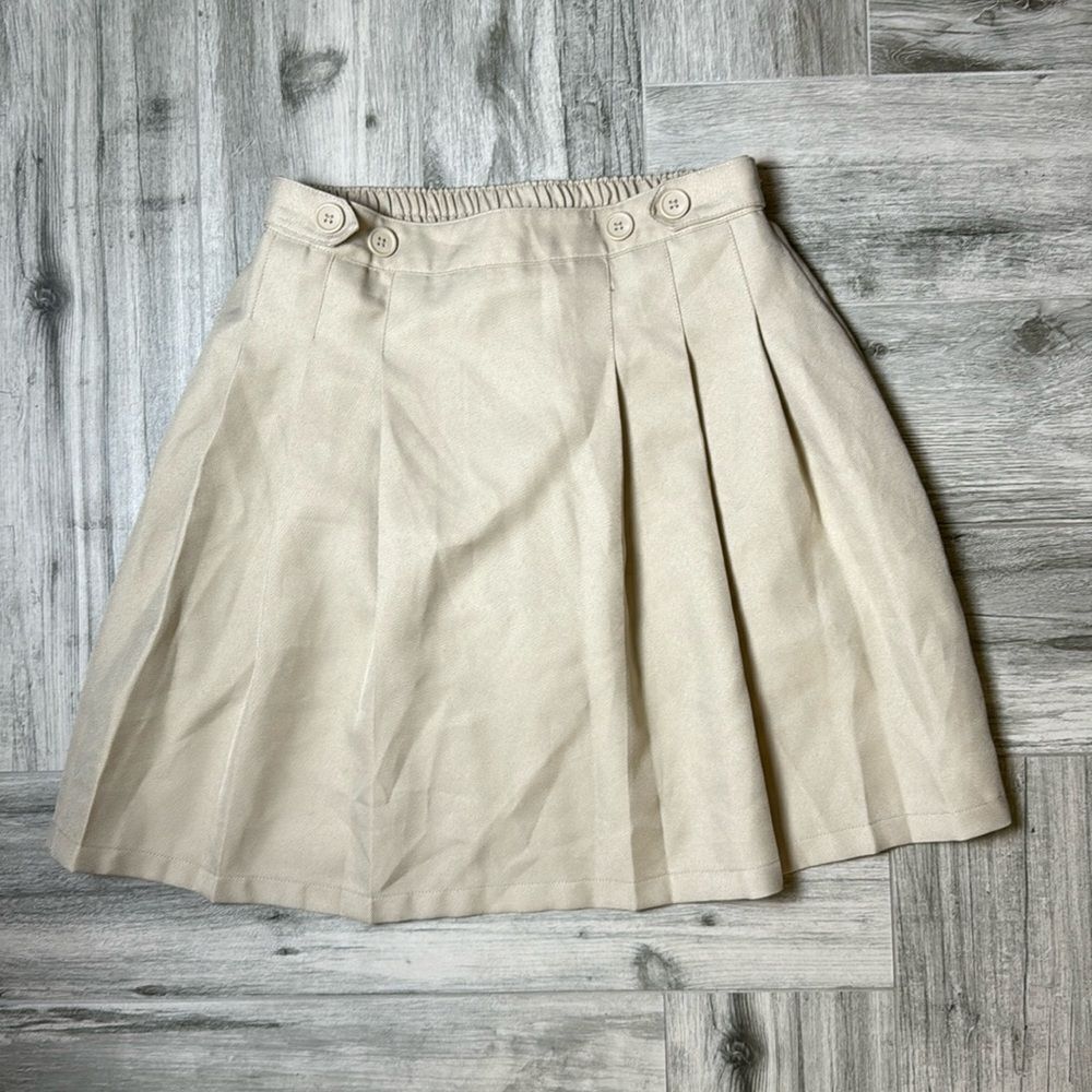 Chaps Girl Kids Khaki School Uniform Skirts Size 16